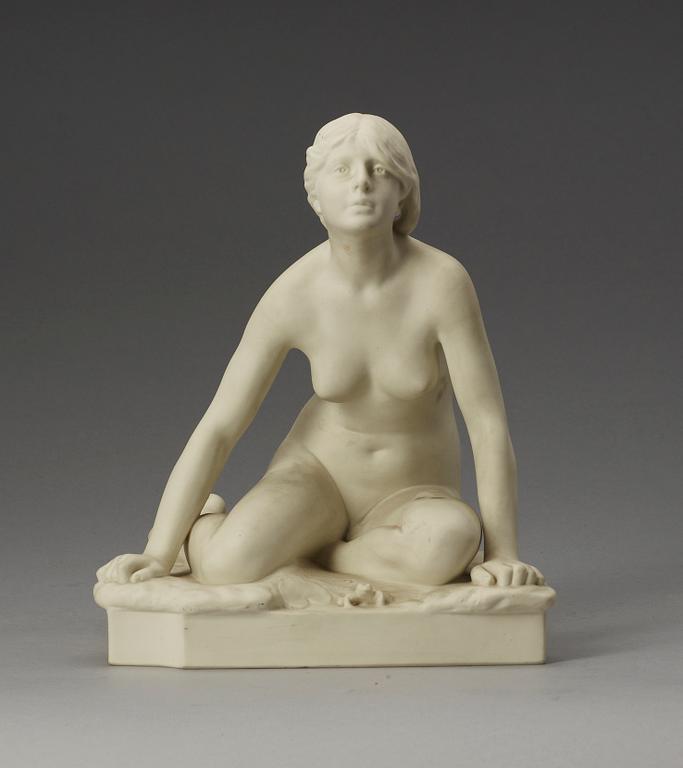 FIGURIN, parian. "Grodan", efter Per Hasselberg, Gustavsberg 1913.