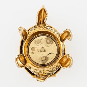 Gübelin, table clock, approx. 12 x 8 x 3 cm.