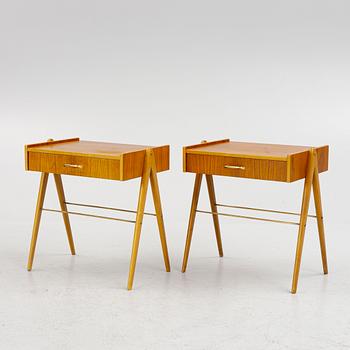 Nightstands, a pair, 1950s.