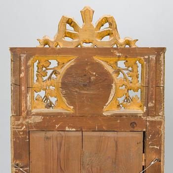 A Gustavian late 18th century hallmarked Gothenburg mirror.