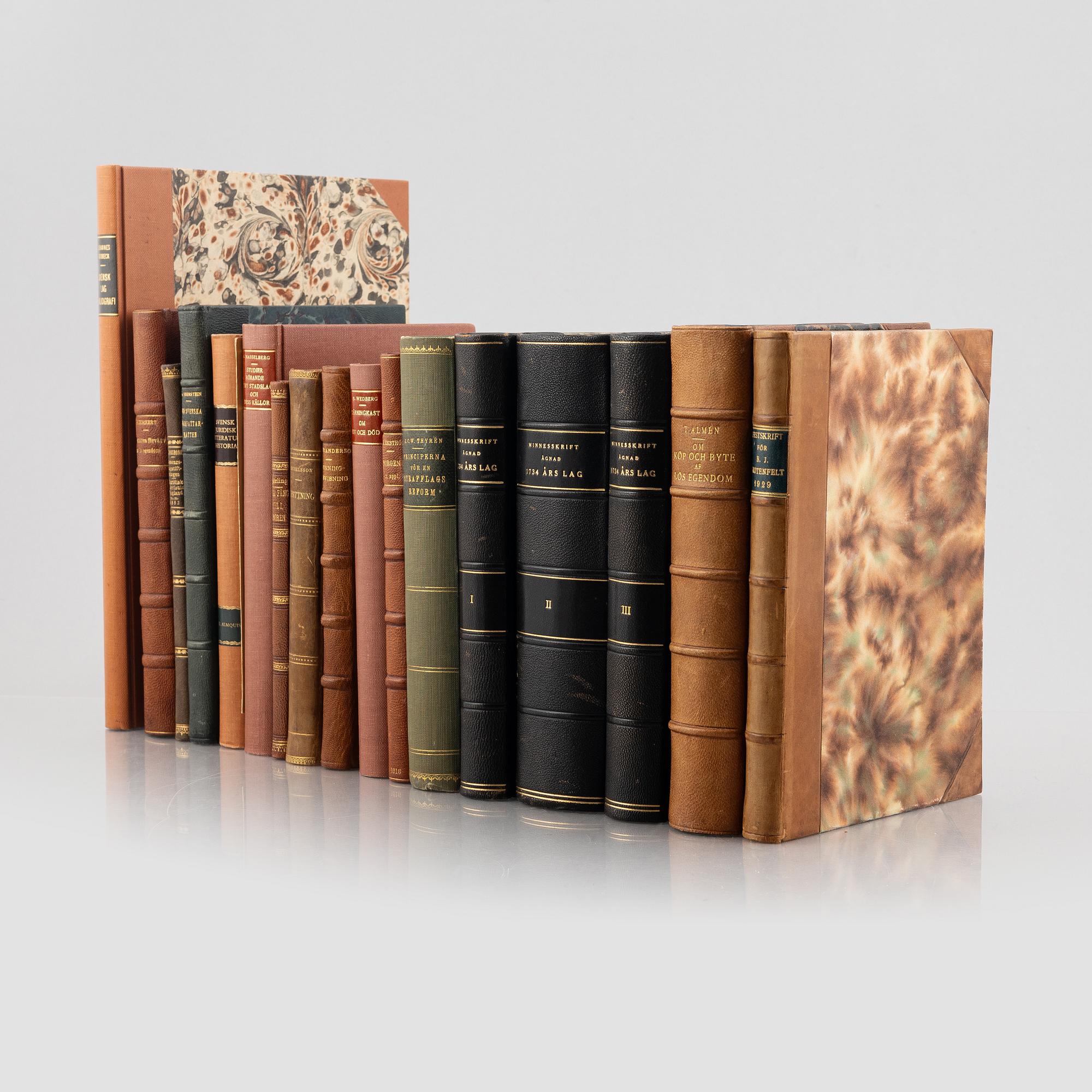 Parti juridisk och rättshistorisk litteratur.