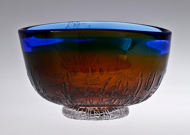 SKÅL, glas, Göran Wärff, Kosta Unik, sign.