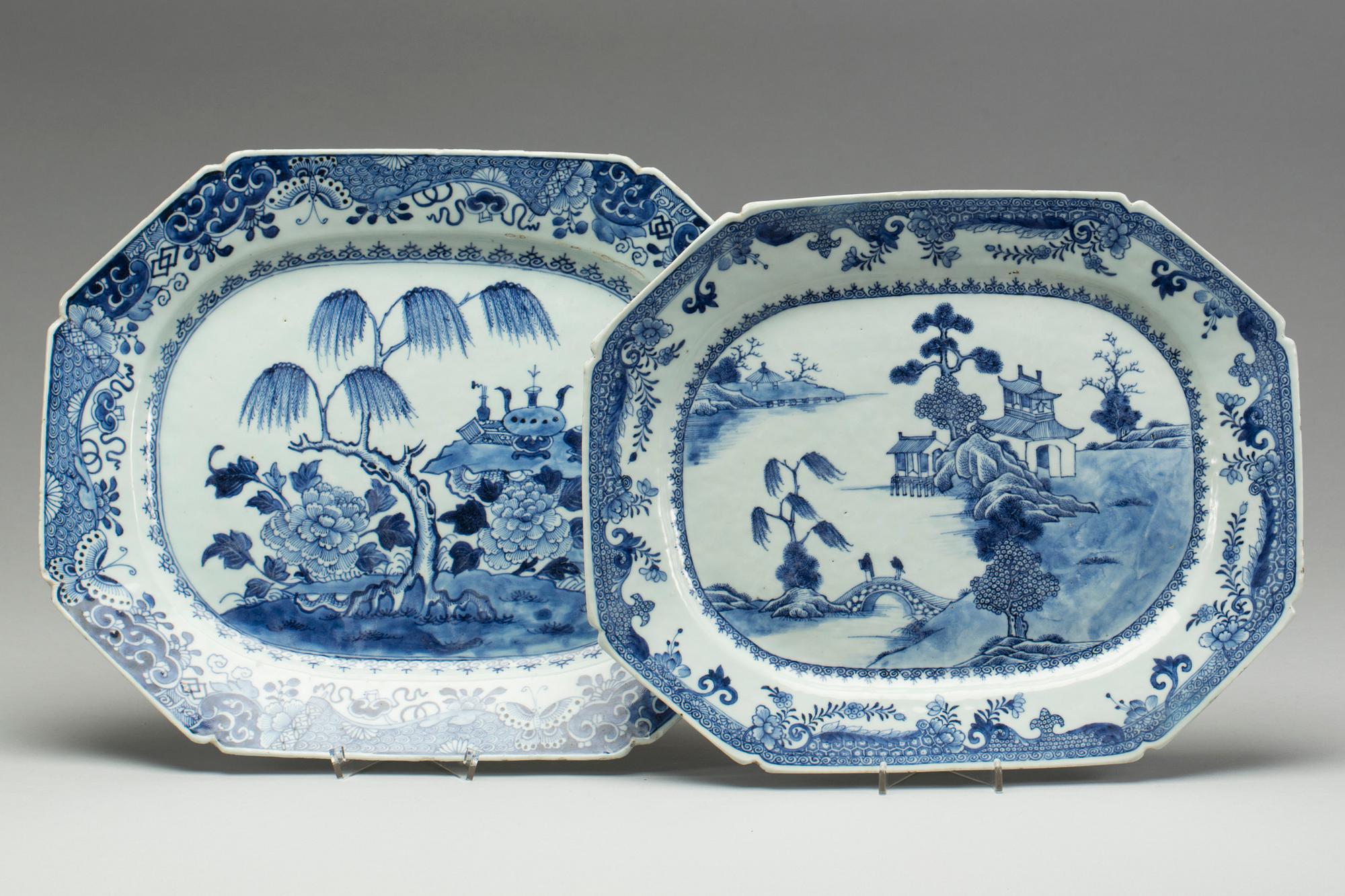 SERVERINGSFAT, 2 st, porslin, Kina Qianlong(1736-1795).