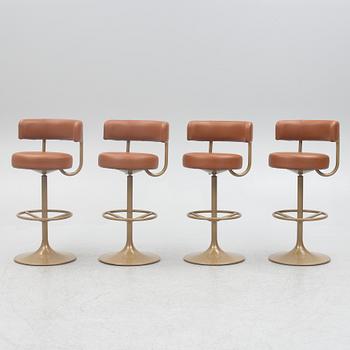 Börje Johanson, four 'Jupiter' bar stools, Johanson Design, second half of the 20th century.