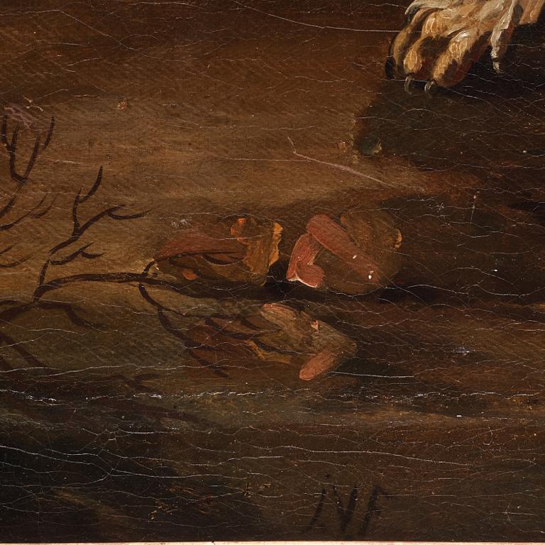 Jean-Baptiste Oudry, efter, Hund och rapphöns, 2 st.