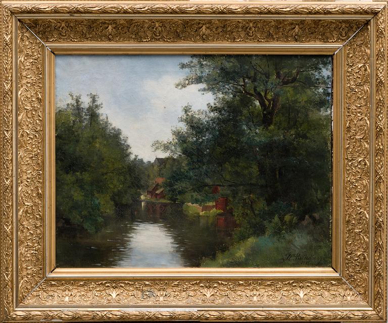 HEDVIG STRANDBERG, olja på duk, signerad och daterad 1883.