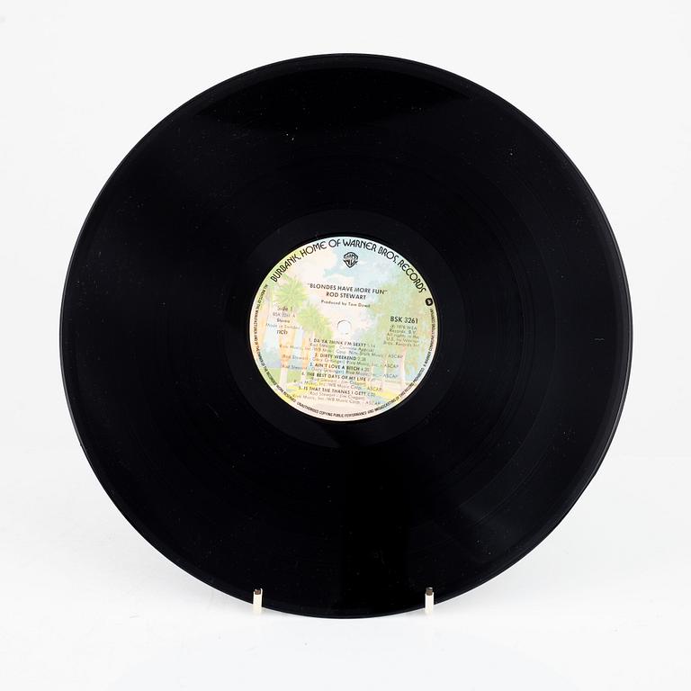 Rod Stewart, "Blondes Have More Fun", LP, signed, 1978.