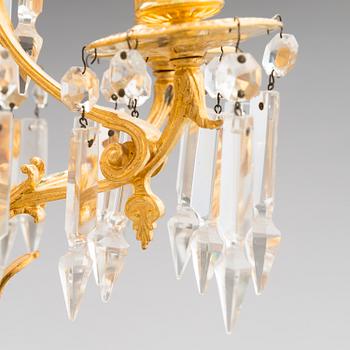 A 19th-Century candelabrum for seven candles.