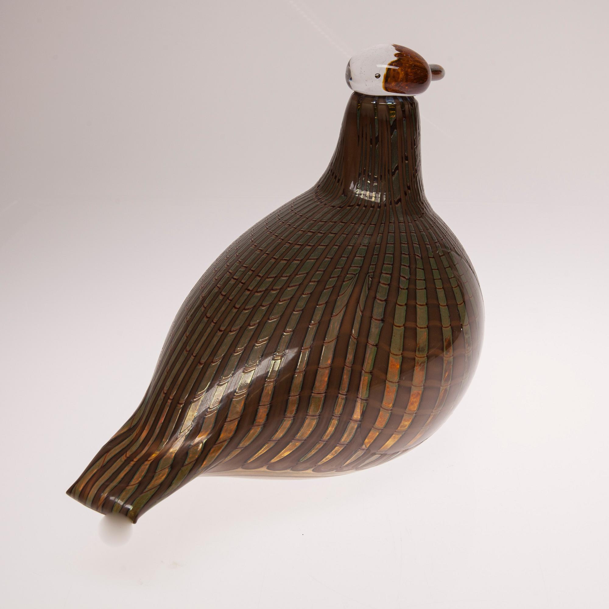 FIGURIN, glas, signerad och numrerad, Oiva Toikka Nuutajärvi Notsjö, 542/1000.