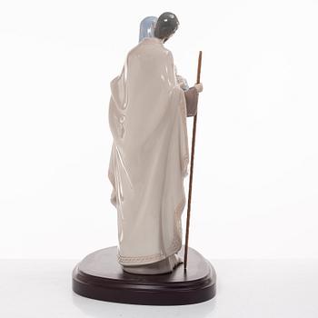 Lladró, figuriner, 4 st, "Holy family", samt "Three Kings", Spanien.