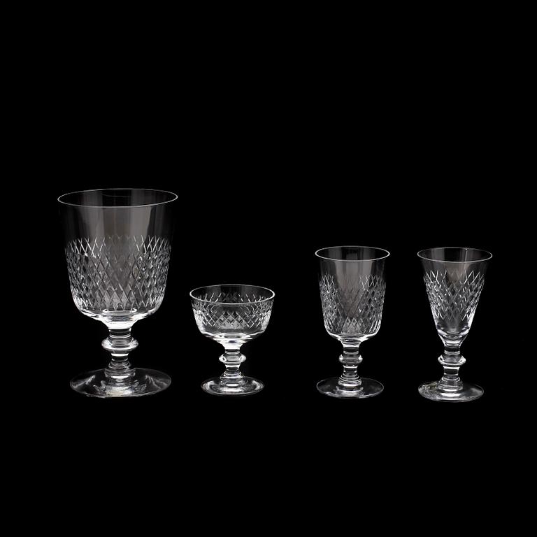 GLASSERVIS, 41 delar, "Diamant", Kosta, 1900-talets andra hälft.