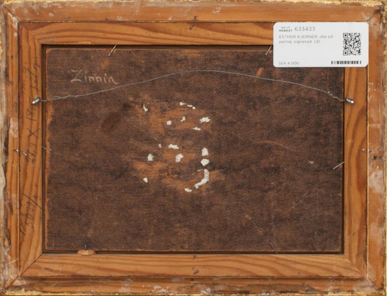 ESTHER KJERNER, olja på pannå, signerad.