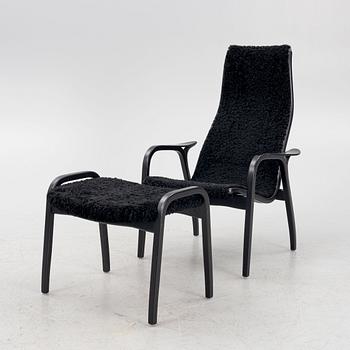 Armchair with footstool, Swedese Möbler AB, Väggeryd.