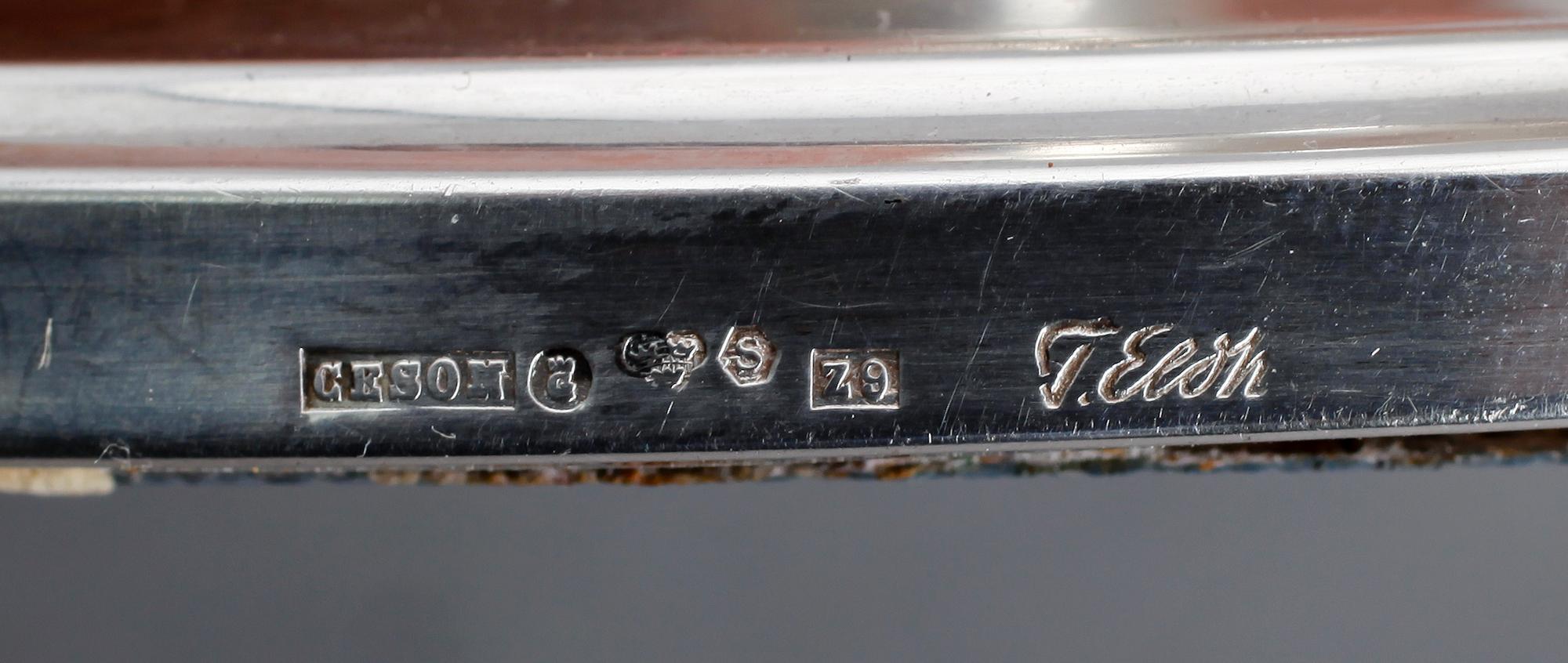 LJUSSTAKAR, 4 st, silver, T Eldh, Ceson, Stockholm, bla 1975.