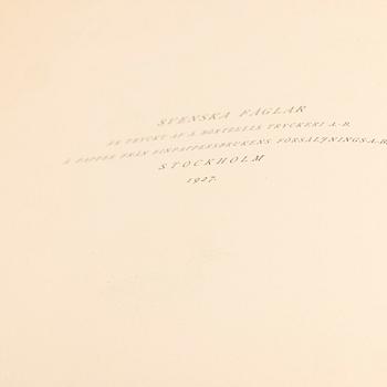 Brothers von Wright, book set, 3 volumes, “Swedish Birds”, A. Börtzells tryckeri AB, Ivar Baarsen, Stockholm, 1929.
