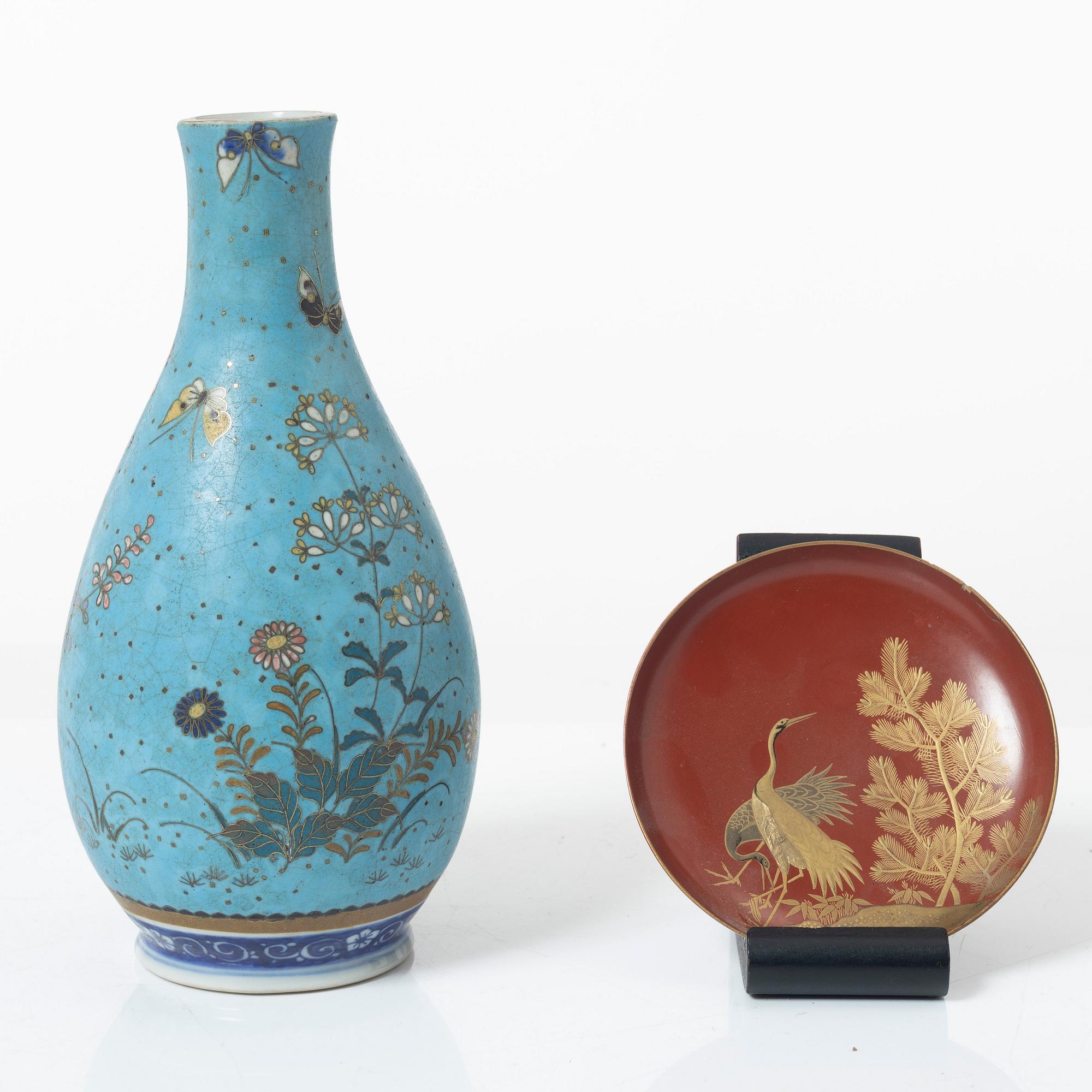 Parti, lack och porslin. Japan, Meiji (1868-1912).