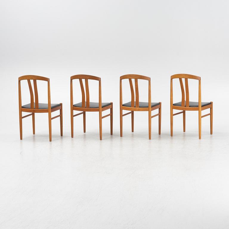Carl Ewert Ekström, a set of four chairs, Albin Johansson & Söner, Hyssna, Sweden, 1960's.