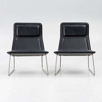 Jasper Morrison, a pair of 'Low Pad' lounge chairs, Cappellini, Italy.