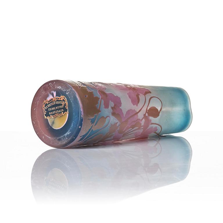 Emile Gallé, an Art Nouveau cameo glass vase, Nancy, France.