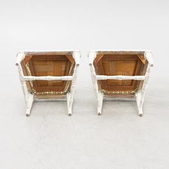 A pair of late Gustavian chairs by Lars Fahlberg, Linköping, Sweden, early 19th Century.