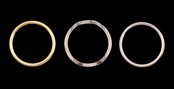 RING, 18K guld/vitguld med diamanter, "Fusion", Nina Koppel, Georg Jensen, Danmark. Total vikt ca 17 g.