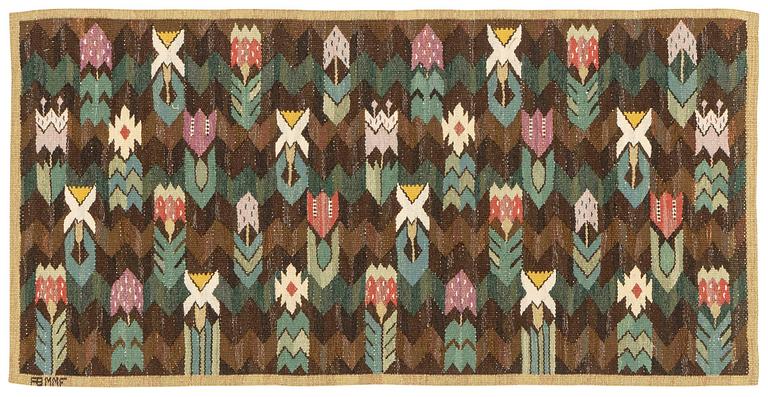 Märta Måås-Fjetterström, a textile, "Täppan", tapestry weave, ca 122 x 61 cm, signed AB MMF.