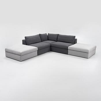Andrea Parisio, a five piece modular sofa, 'Louis', Meridiani, Italy.
