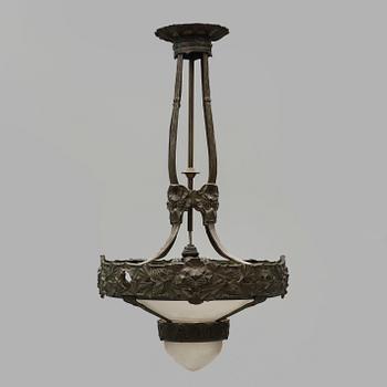 An early 20th century Jugend ceiling light.