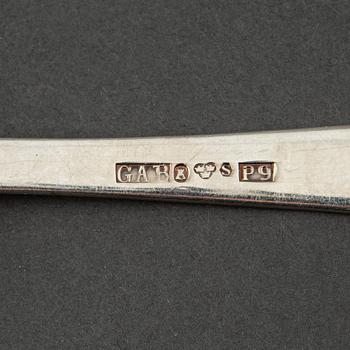 Jacob Ängman, a 66 piece "Rosenholm" silver part flatware service, maker's mark GAB, Stockholm, 1960/70s.