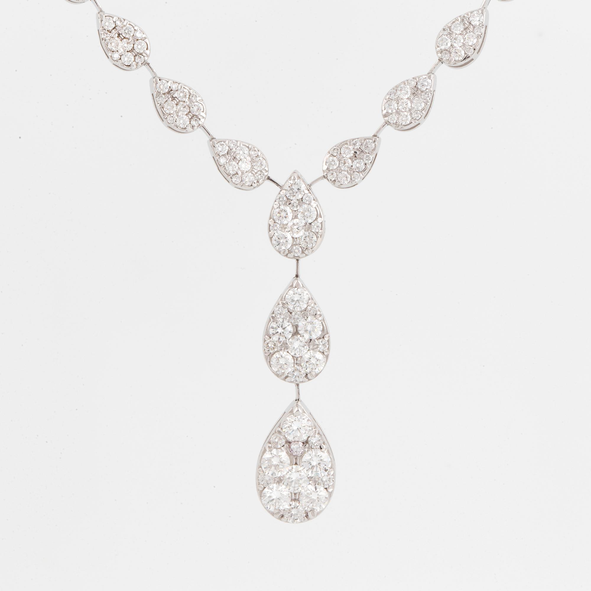 Brilliant-cut diamond necklace, 3,05 ct.