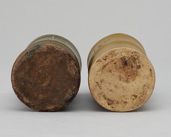 A set of two brush pots, Qing dynastin.