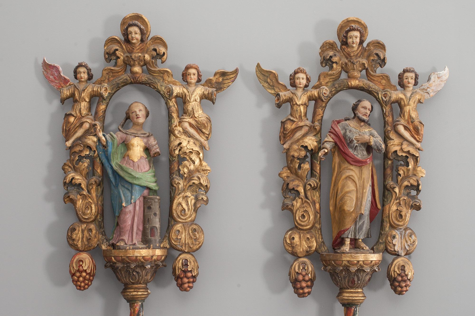 PROCESSIONSSTAVAR, 2 st, 1800-tal.