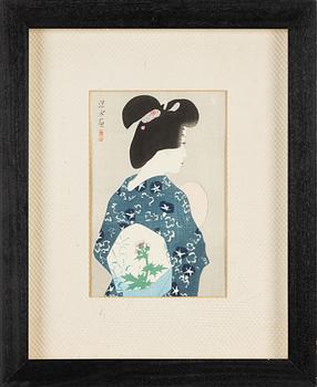 Ito Shinsui, after, a colour boodblock print, Japan, 20th century.