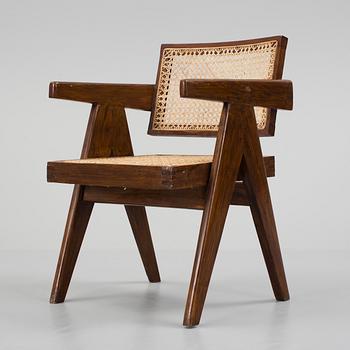 PIERRE JEANNERET, a desk chair for "pigeon hole desk", Chandigarh, India, 1950's.