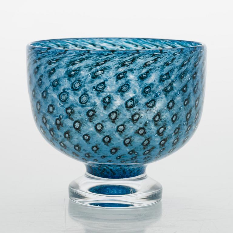 Bertil Vallien, a glass bowl, Boda, signed Boda B. Vallien 57537.