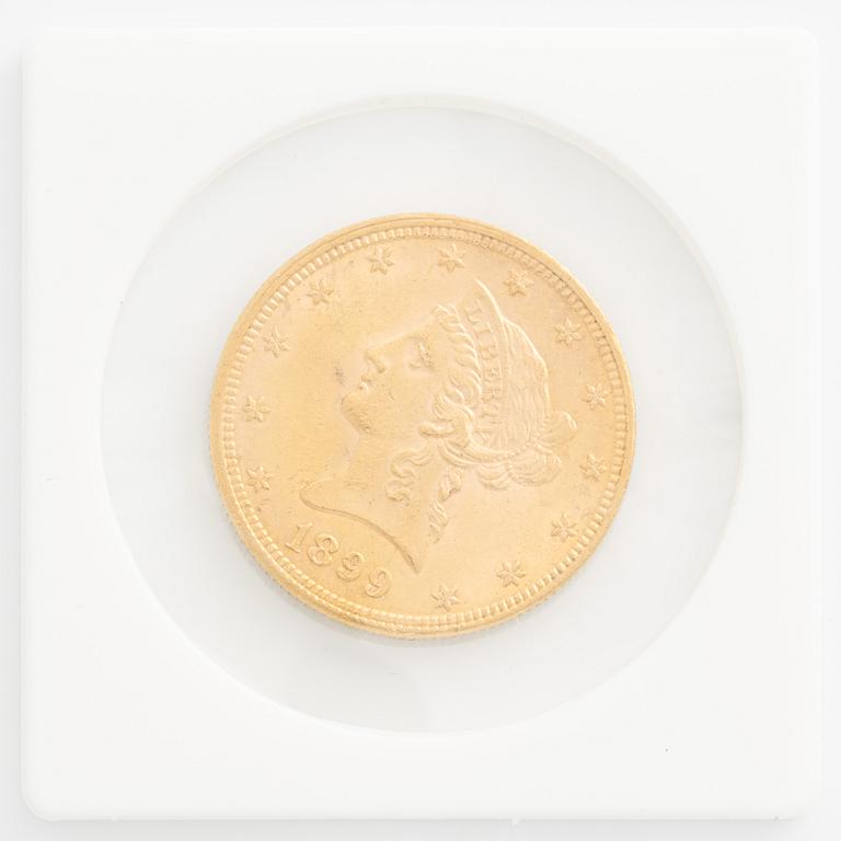 Guldmynt, USA, 10 dollar, 1899.