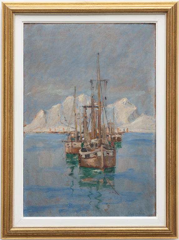 Rikard Lindström, Fishing boats at Lofoten.