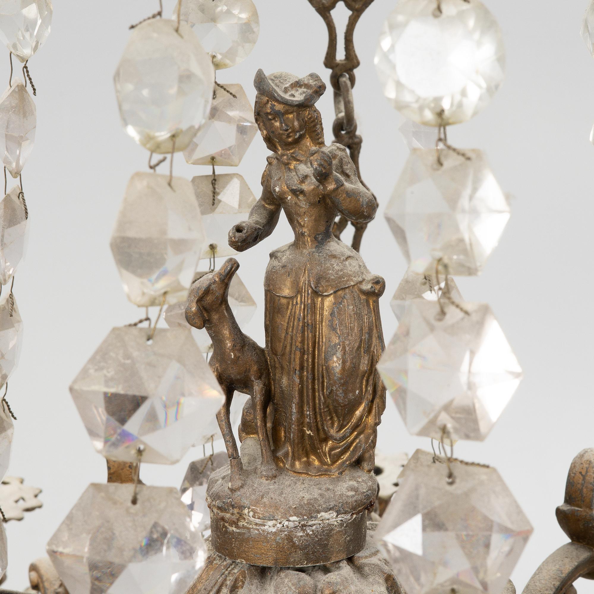 A chandelier, late 19th century.