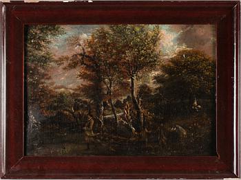OKÄND KONSTNÄR, olja på pannå, ej signerad, 1800-tal.