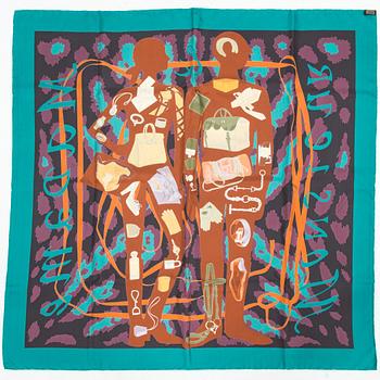 Hermès,  a 'Monsieur et Madame II' silk scarf.