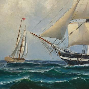 Christian Fredrik Swensson (Svensson), Christian Fredrik Swensson, "Norrköping" and cannon boats.