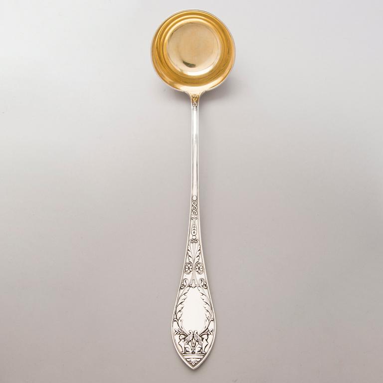 A RUSSIAN SOUP LADDLE, silver, Gratchev, S:t petersburg 1908-17.