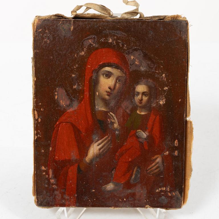 Icon with a silver oklad, Moscow, Russia, 1871.