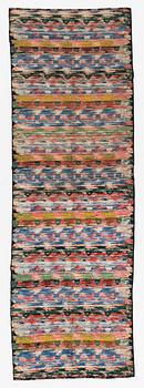 A set of three bolts of silk with 'five clawed dragons' against a midnight blue ground, Qing dynasty, 19th century.