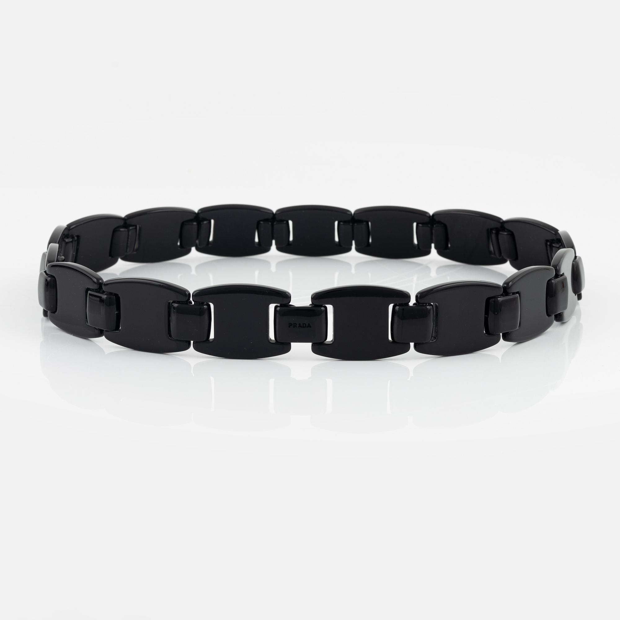Prada, acrylic belt.