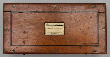 HYDROMETER I SKRIN, Sikes Hydrometer, Liverpool, troligen tidigt 1900-tal.