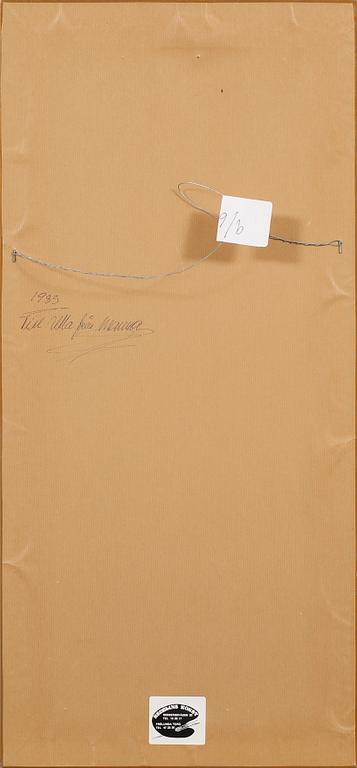 OKÄND KONSTNÄR, olja på pannå, signerad och daterad -45.