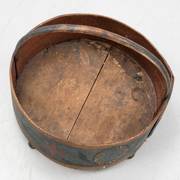 Förningskorg, Hälsingland, daterad 1820.