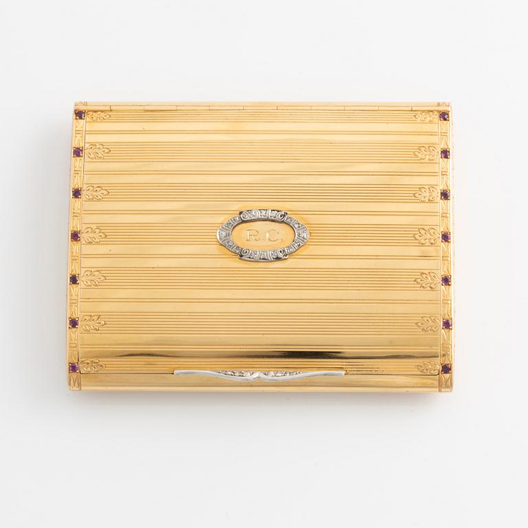 Dosa/cigarettetui 18K guld.