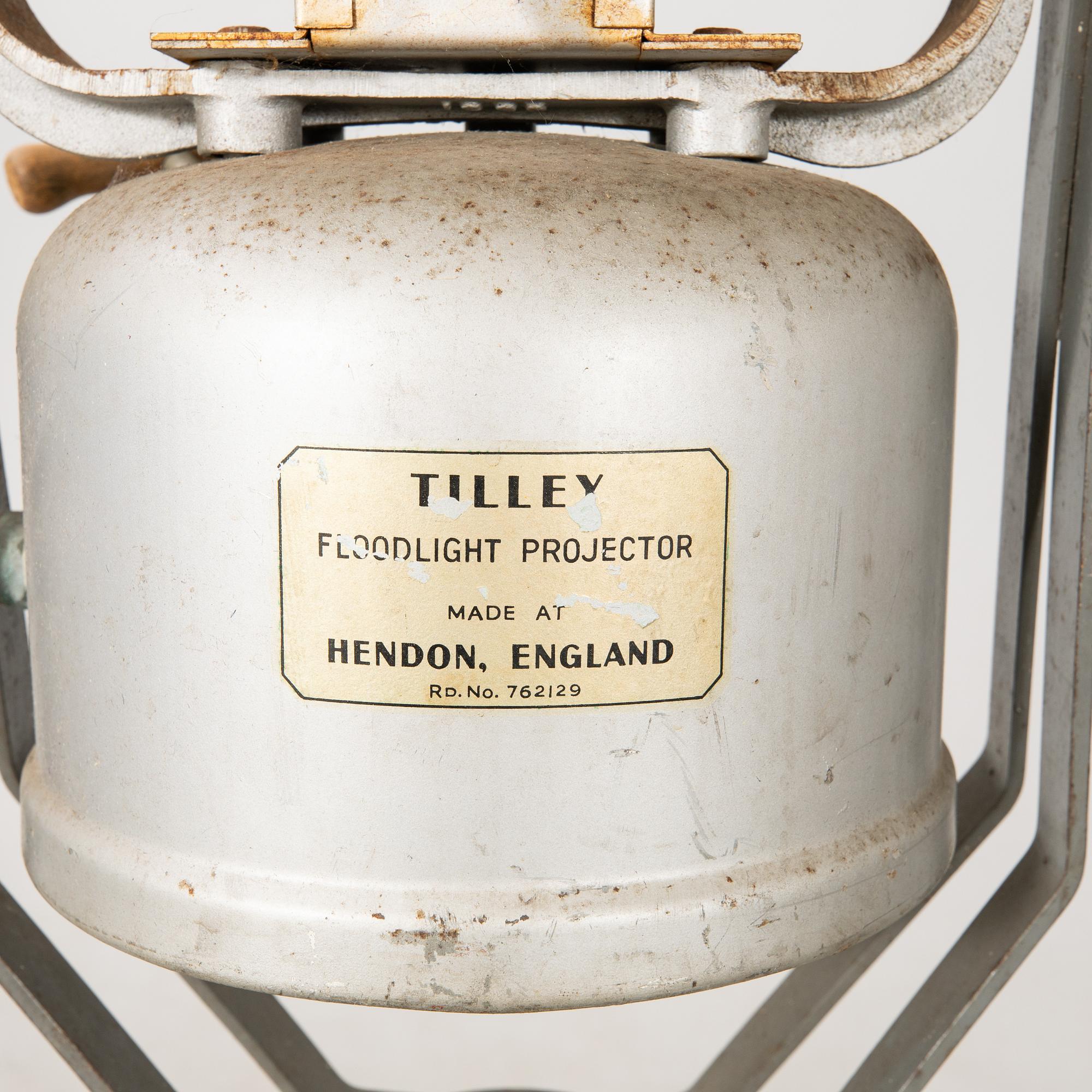 Strålkastare, Tilley, 1930-tal, England.